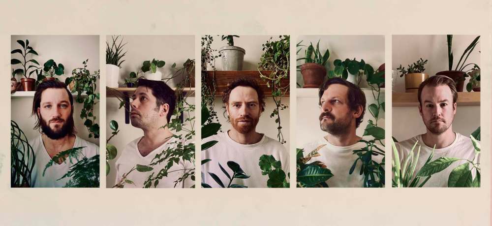 Supplied
From left: Royal Canoe’s Michael Jordan, Matt Schellenberg, Matt Peters, Bucky Driedger and Brendan Berg are releasing their fourth full-length album, Sidelining, on July 9.