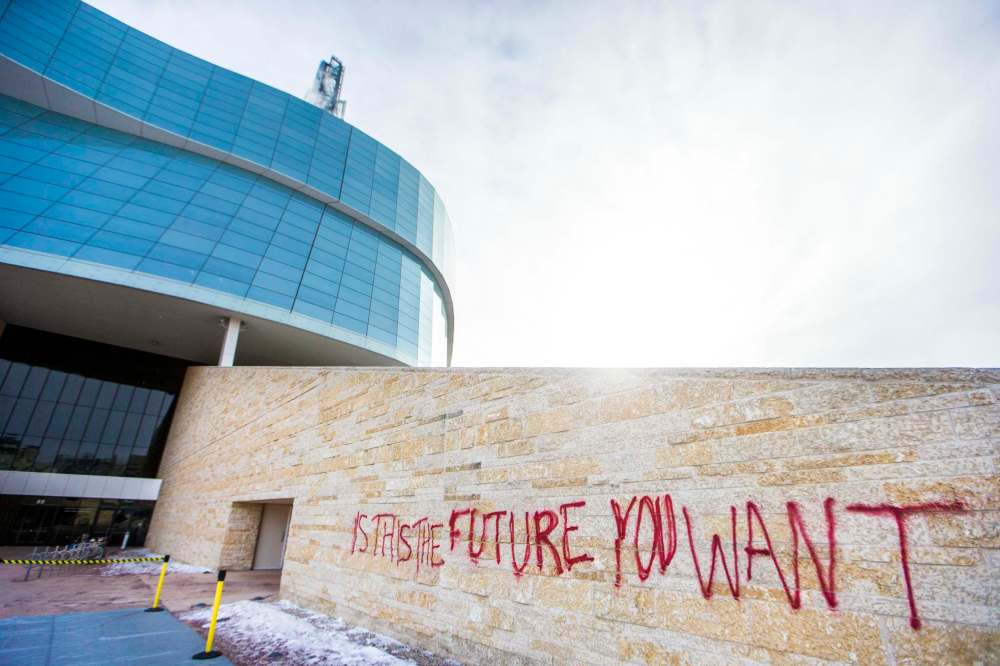 MIKAELA MACKENZIE / FREE PRESS FILES
The Crown and defence both recommended Grycko perform an unspecified amount of community service work and repay the nearly $4,000 it cost to remove the graffiti.