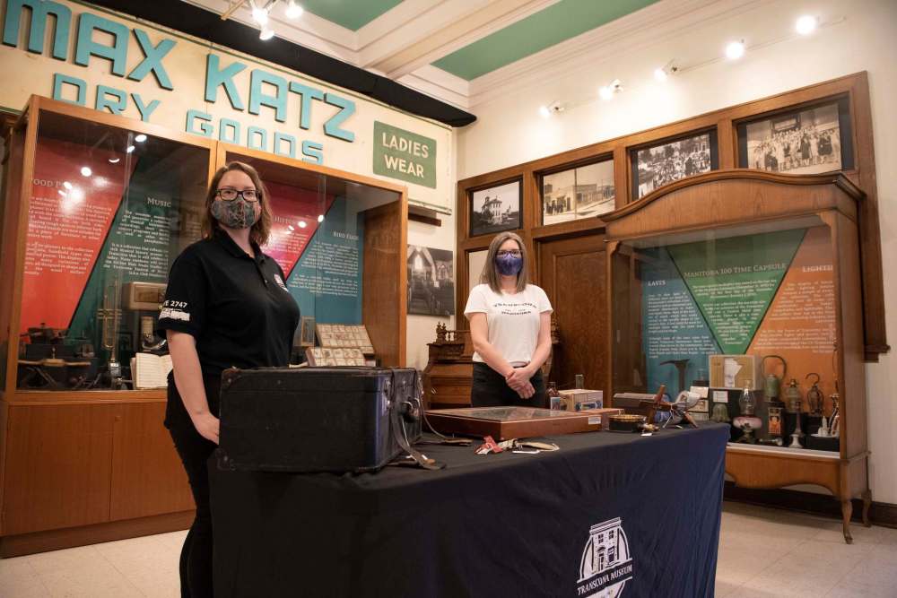 Curators Alanna Horejda and Jennifer Maxwell at the Transcona Museum. Their goal is to tell stories of Transcona. (Alex Lupul / WInnipeg Free Press)