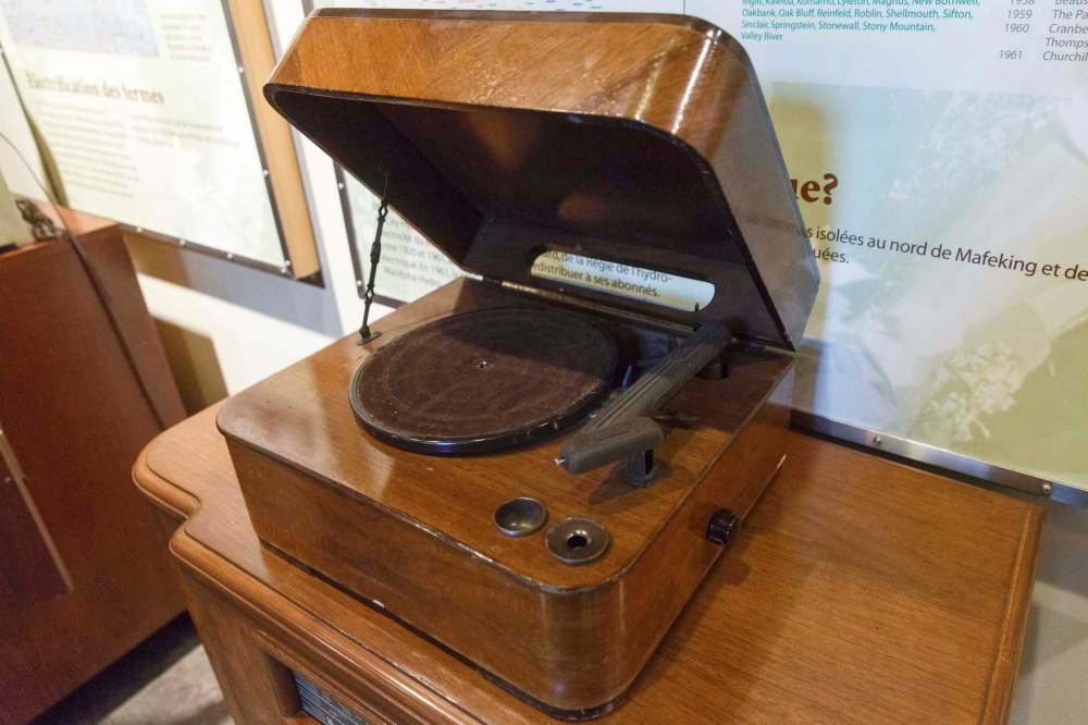 MIKE DEAL / WINNIPEG FREE PRESS
A record player with a wooden case, model 241RP, Spartan of Canada Ltd., c. 1940.