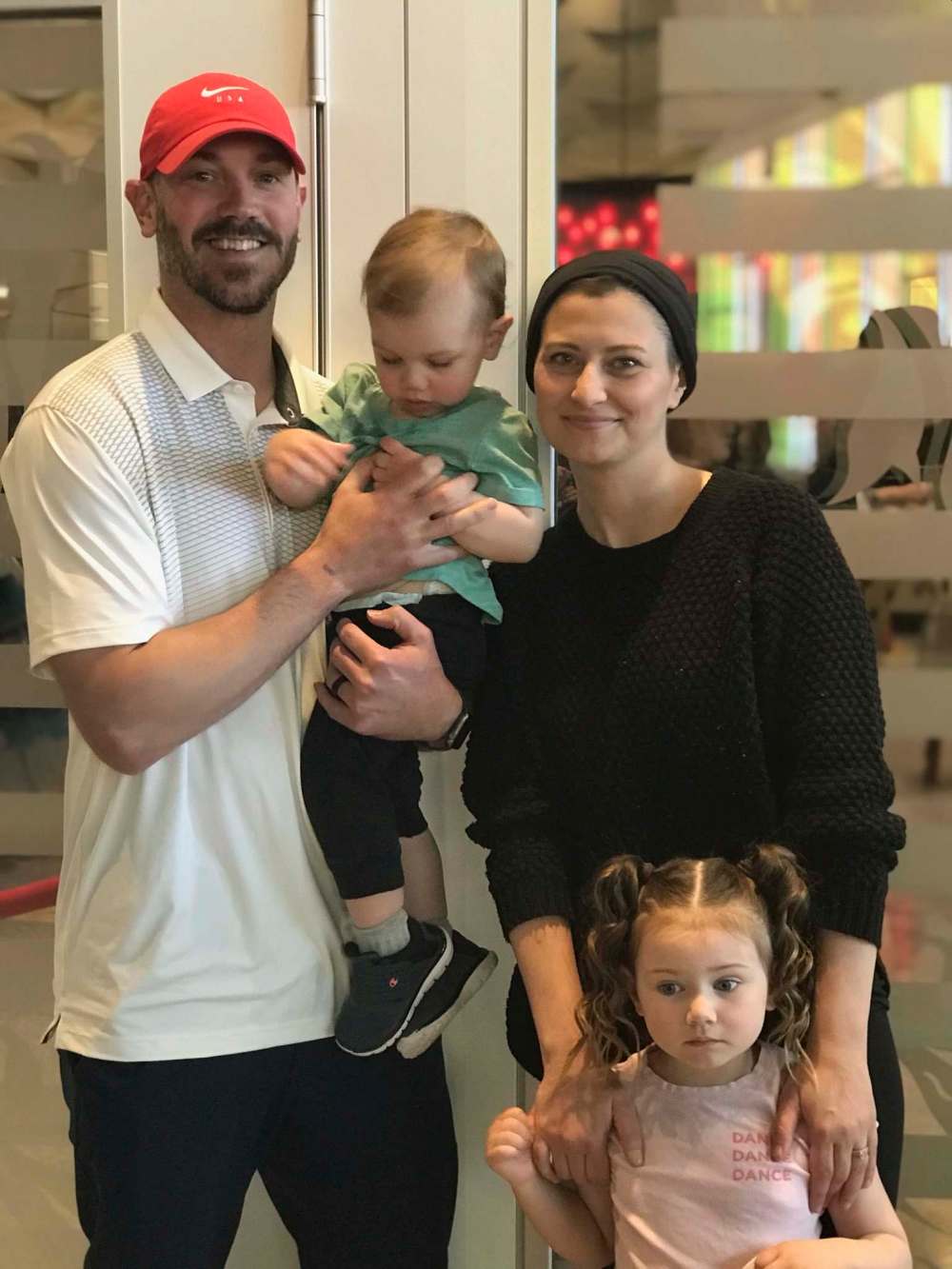Buck Pierce, wife Lori and their children Bo and Bailey. (Supplied)