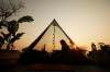 Photos by JOHN WOODS / WINNIPEG FREE PRESS
Shaelene Demeria, co-owner of Backyard Bookings, with one of her rentable teepee-style tents .