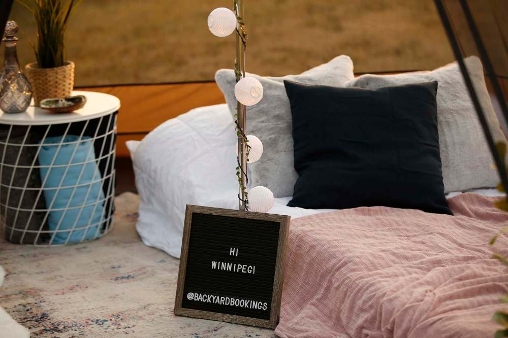 The tents come with a host of accessories and adornments.