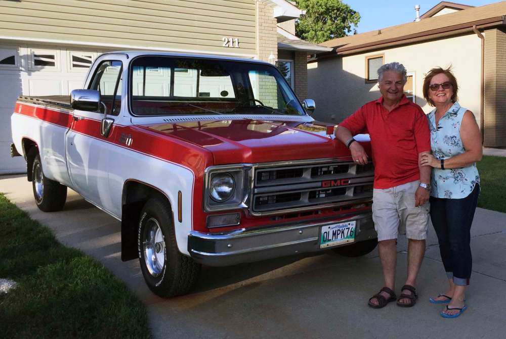 Supplied
Norbert and Giselle Collette with the truck before it was shipped to Oklahoma.