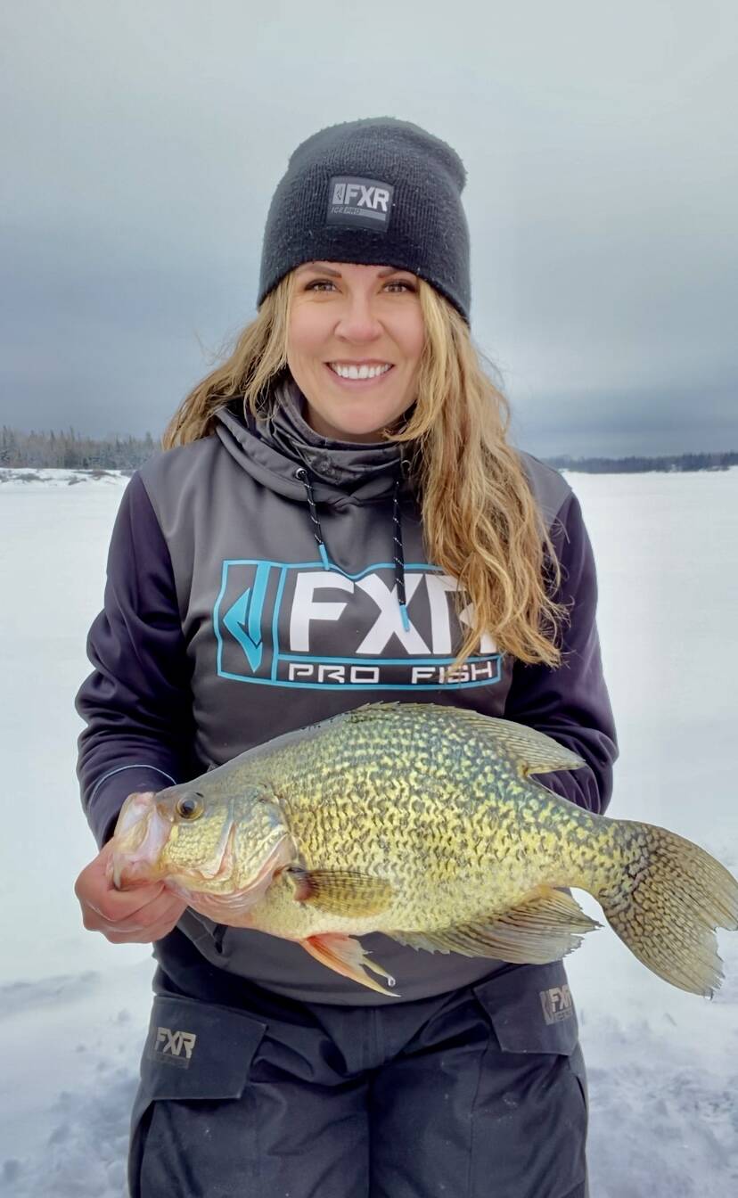 Supplied
Kayla Jorgenson shows off the crappie she caught recently in a back-country Whiteshell lake. At the time, she had no idea her catch set a new Manitoba length record.