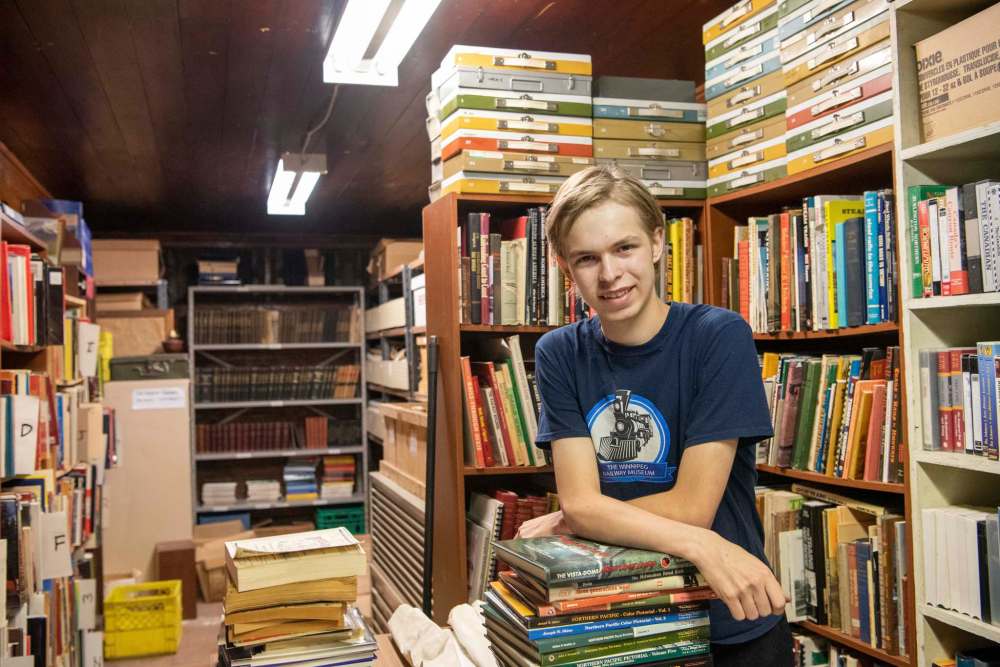 Volunteer archivist William Yachison is attempting to bring some order to the museum’s archive. (Alex Lupul / Winnipeg Free Press)