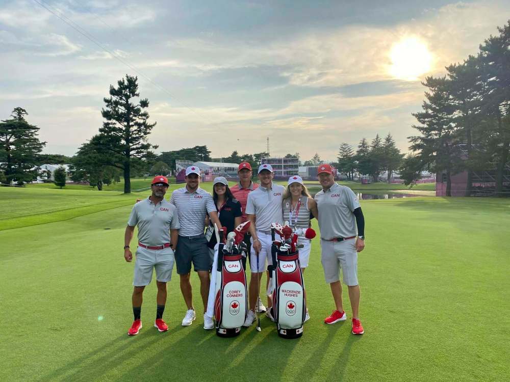 Supplied
Ingram, along with Canadian PGA Tour pros and Team Canada members Corey Conners and Mackenzie Hughes at the Summer Olympics in Tokyo, along with their spouses and caddies.