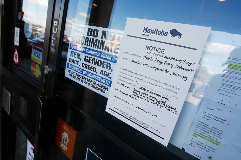 JOHN WOODS / WINNIPEG FREE PRESS
Last fall, Monstrosity Burger was fined thousands of dollars for allowing unvaccinated and unmasked patrons to eat inside the restaurant.