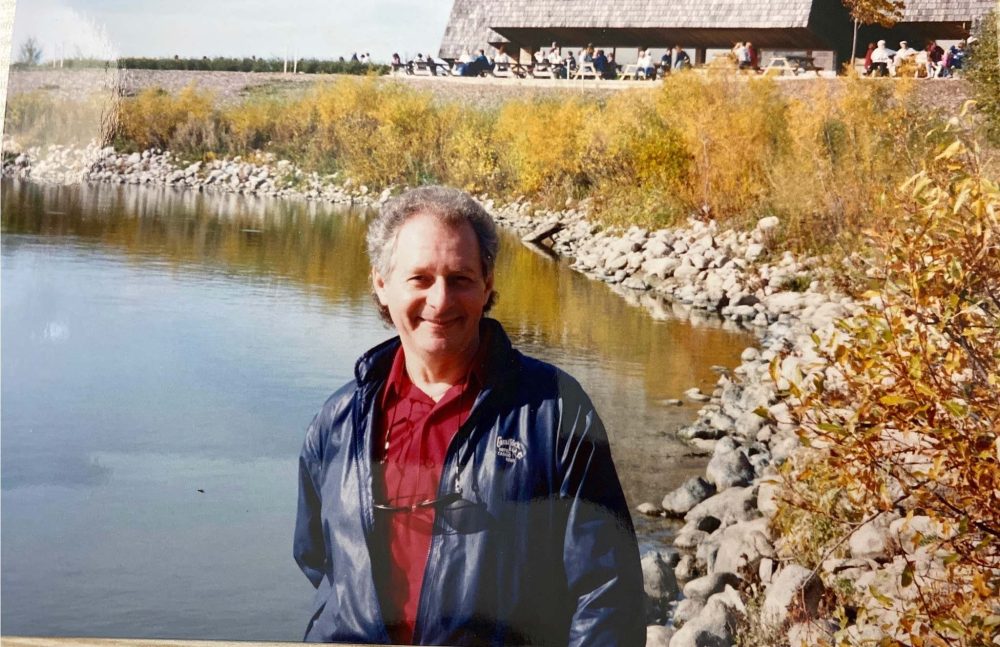 supplied
Winnipeg Blue Bombers fan Art Werier, seen here on one of his many trips, died from cancer last year at the age of 82.