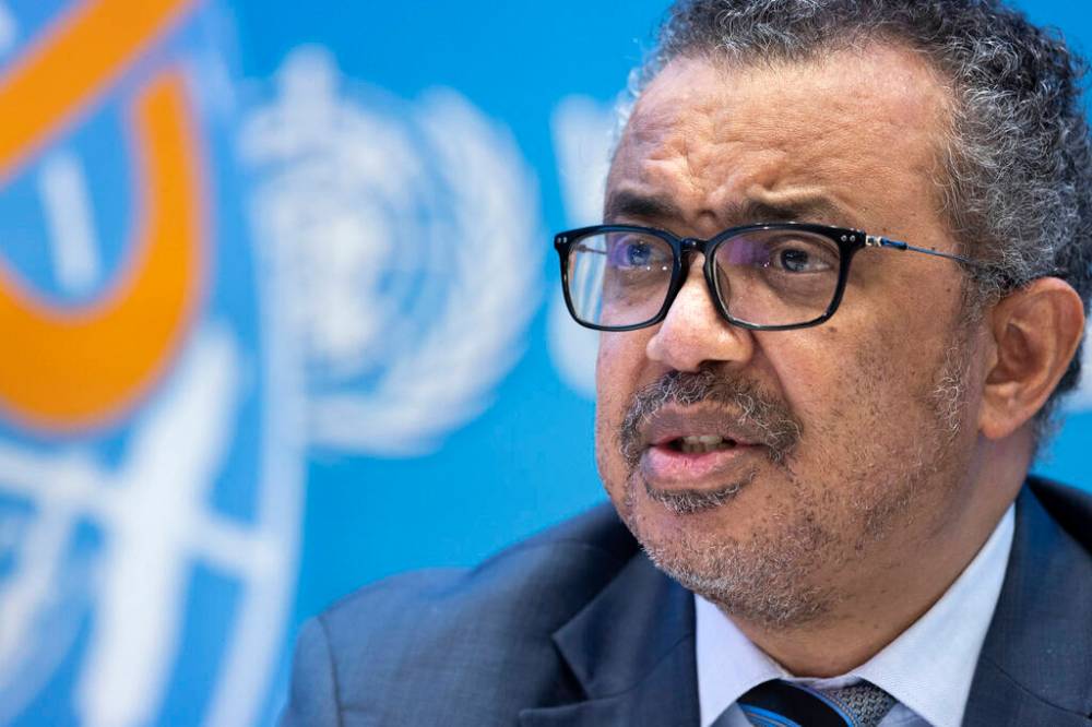 (Salvatore Di Nolfi/Keystone via AP)
Tedros Adhanom Ghebreyesus, director general of the World Health Organization (WHO), cautioned governments not to