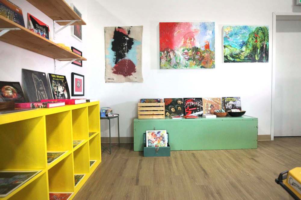 Artwork in the store within a store. (Ruth Bonneville / Winnipeg Free Press)