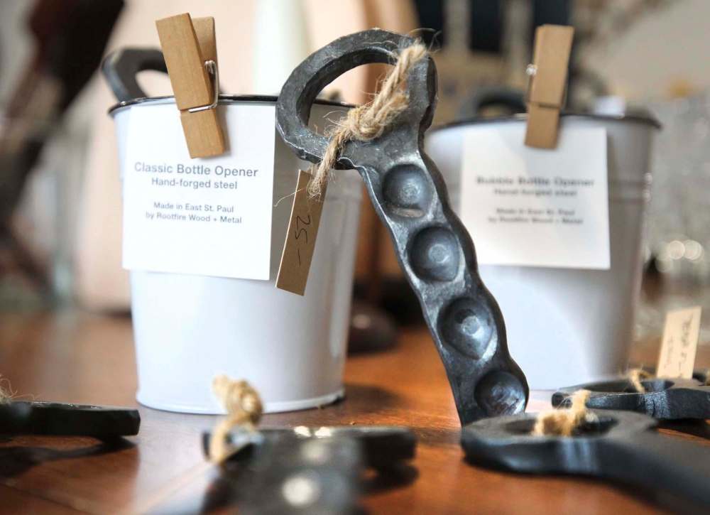 Classic hand-forged bottle opener by Rootfire Wood + Metal (Ruth Bonneville / Winnipeg Free Press)