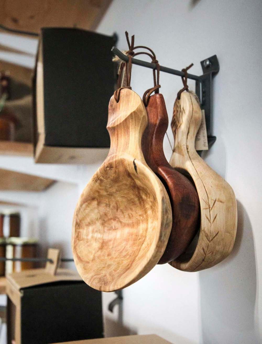Kuksa, a traditional Scandinavian, all-purpose camping cup made by local artist Scott Senior with Rewild Woodworks. (Ruth Bonneville / Winnipeg Free Press)