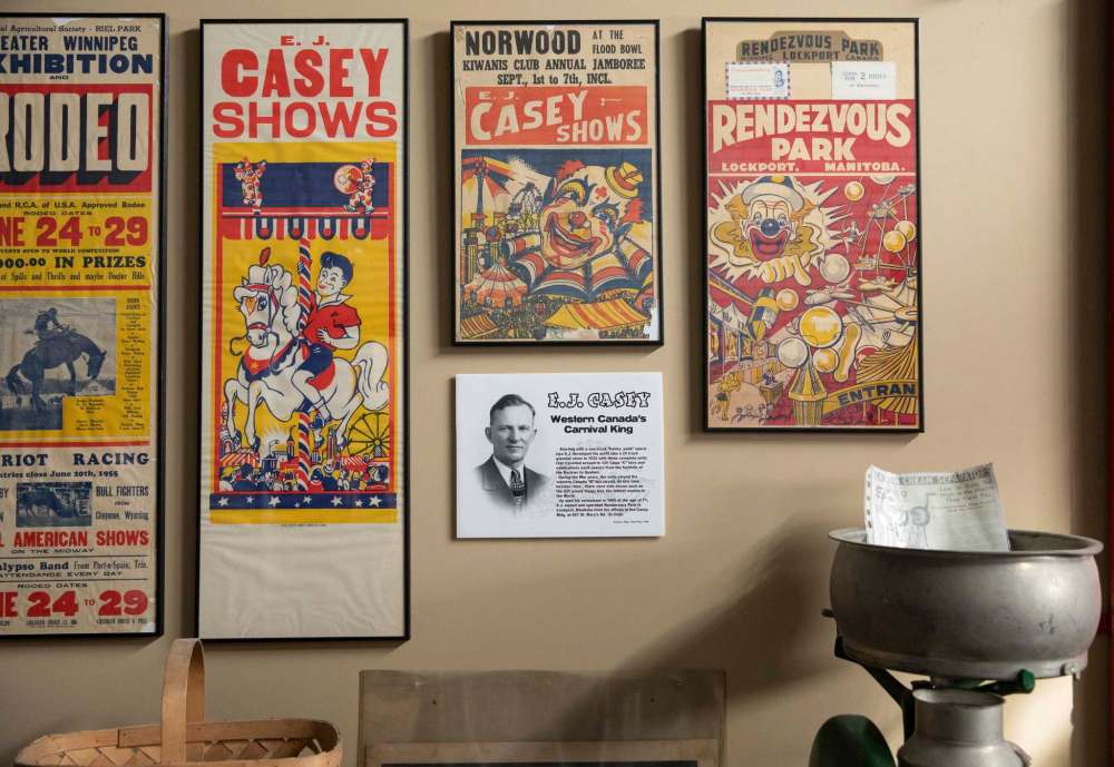 Some of the exhibits on display at the St. Vital Museum. Midway king E.J. Casey ran his operation out of a building across from the former firehall. (Jessica Lee / Winnipeg Free Press)