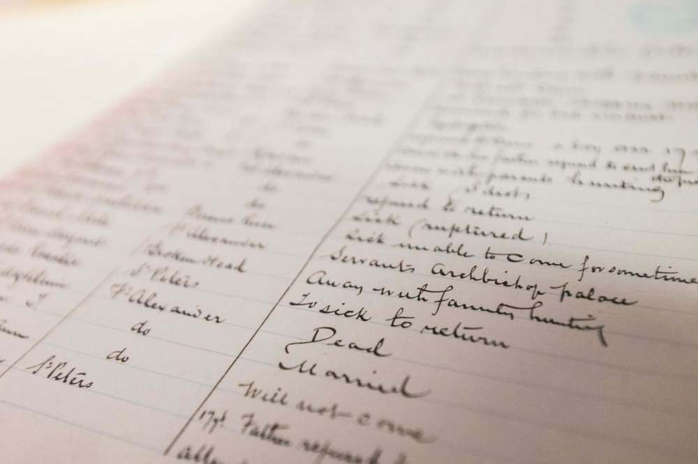 An absentee log from the St. Boniface Industrial School in Winnipeg. (Mikaela MacKenzie / Winnipeg Free Press files)