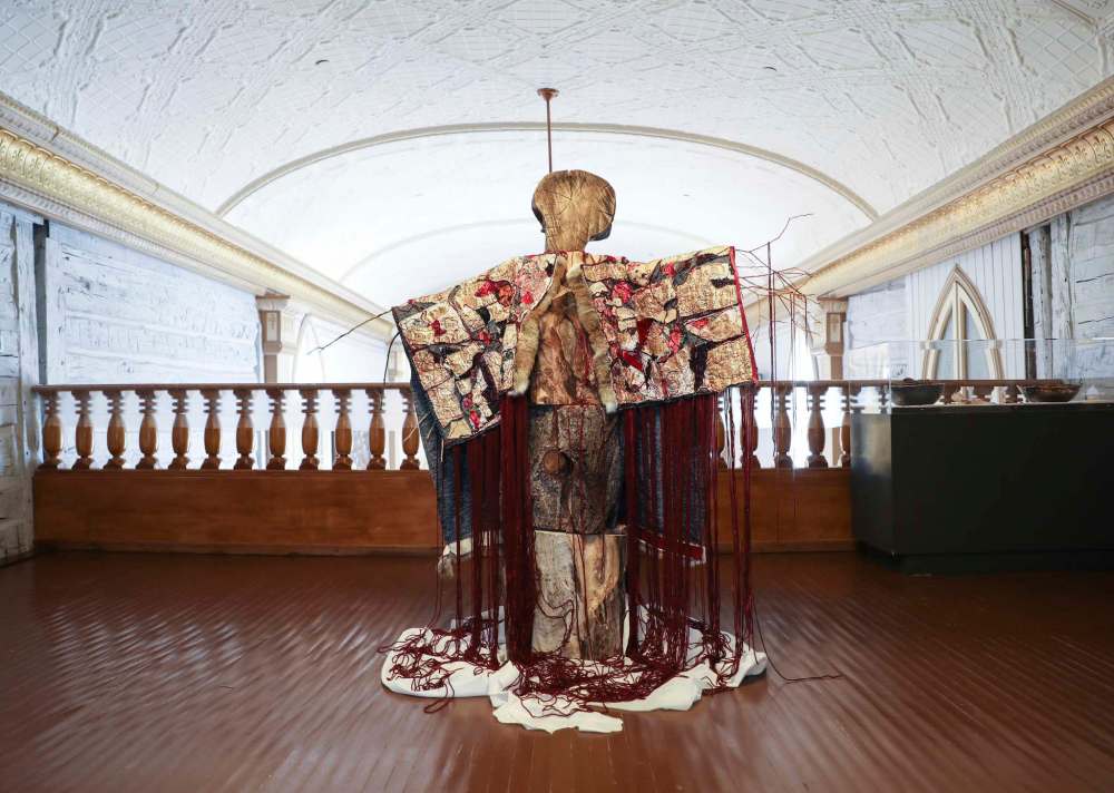 Art installation by local Winnipeg artist Tracy Charette Fehr in the St. Boniface Museum. (Jessica Lee / Winnipeg Free Press)