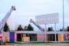 Crews were on scene Tuesday morning at 1340 Notre Dame Ave. working to extinguish a fire at Peter Nygard's former warehouse. (Mike Deal / Winnipeg Free Press)