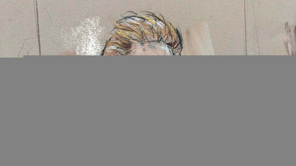 Court sketch of Patrik Mathews in Greenbelt, Maryland Thursday January, 16, 2020.