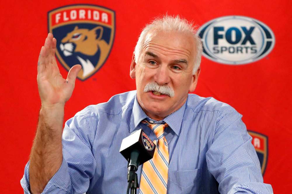 Florida Panthers head coach Joel Quenneville will meet with Gary Bettman on Thursday. (Charles Rex Arbogast / The Associated Press files)