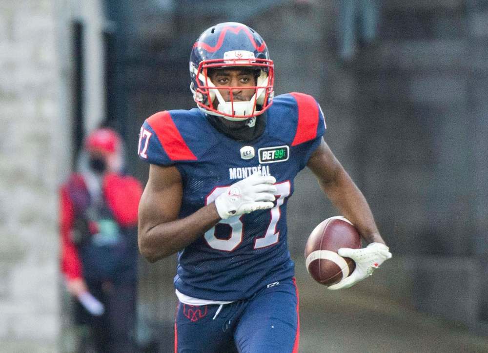 Graham Hughes / The Canadian Press
Als receiver Eugene Lewis turned Bombers DB Winston Rose inside out a few times Saturday.