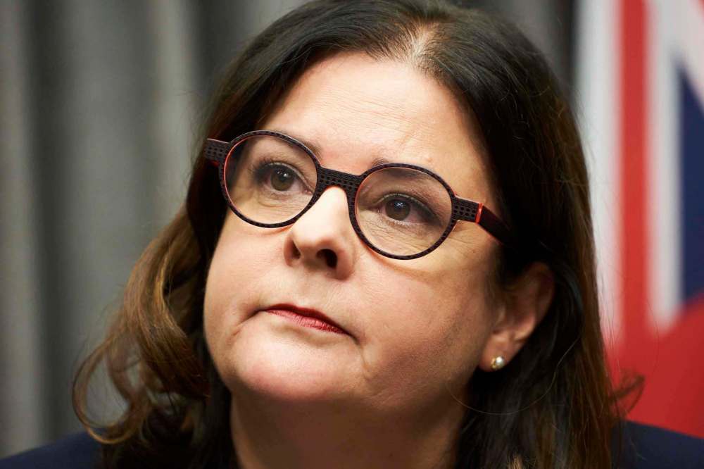 Heather Stefanson speaks to the media after being sworn in as Manitoba's 24th premier on Nov. 2, one of the last times she's been out in front of the media. (David Lipnowski / The Canadian Press files)
