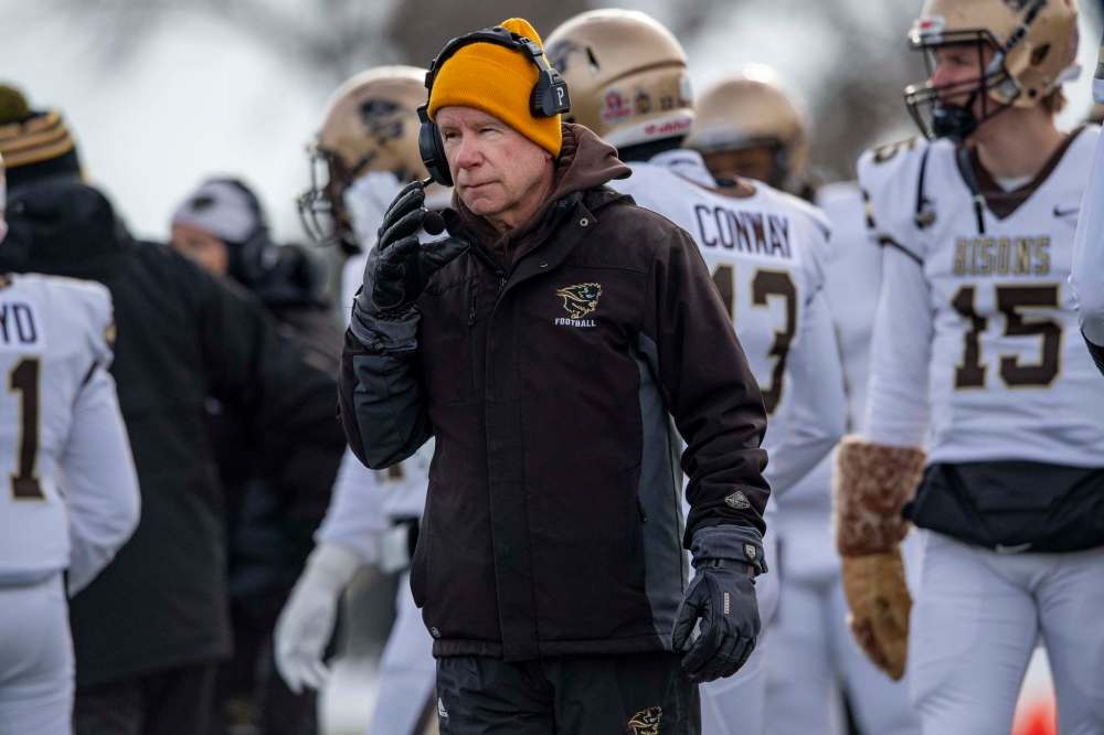 University of Manitoba Bisons head coach Brian Dobie has put Saturday's Hardy Cup final loss behind him and is already preparing for next season. (Liam Richards / The Canadian Press files)