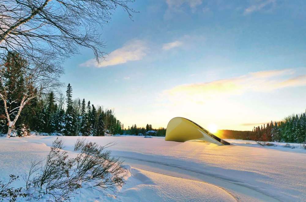 SUPPLIED
Brazilian firm Democratic Architects won for Sunset, a wedge-shaped hut that will allow for sheltered views of Winnipeg's twilight hours.