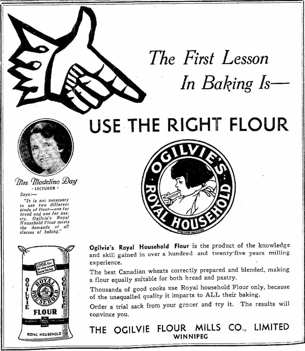Winnipeg Free Press Archives
Mrs. Madeline Day, the Winnipeg Free Press’ first cooking columnist, often endorsed products in the newspaper’s advertisements.