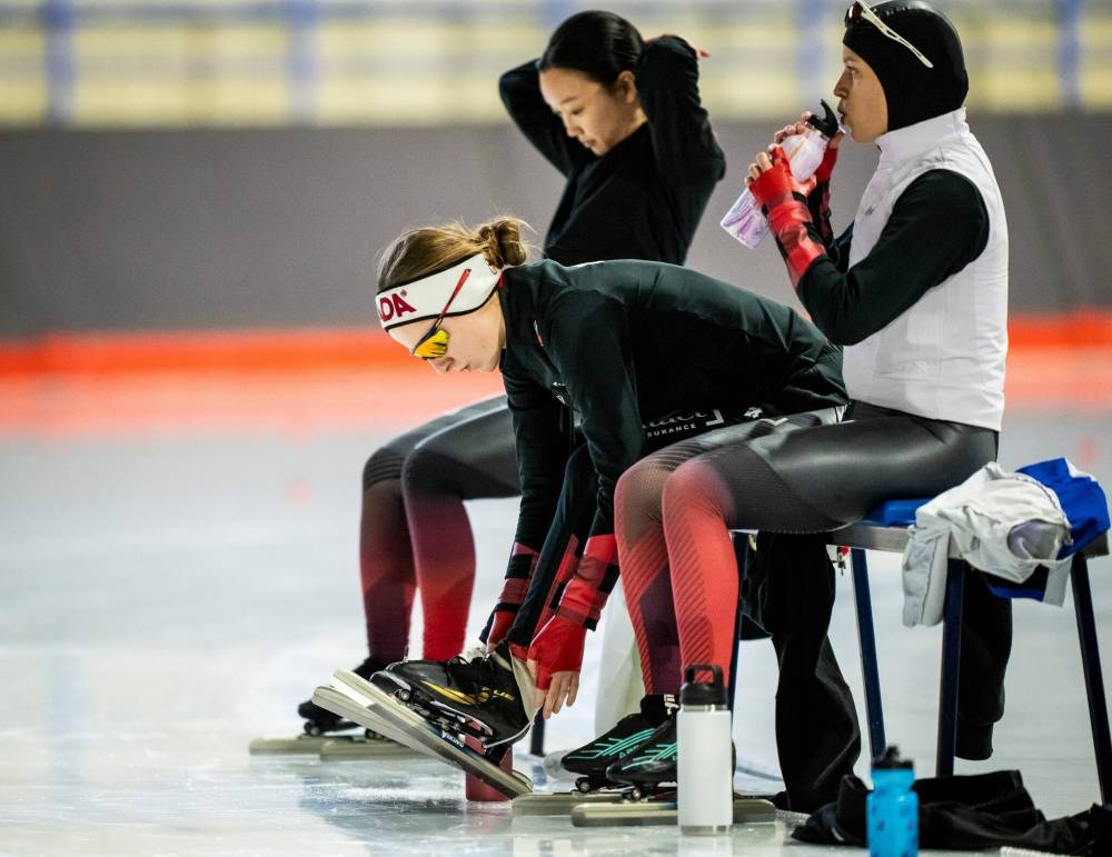 Scott is also an alternate on the medal-contending Canadian women’s pursuit team that also includes Ivanie Blondin, Valerie Maltais and Isabelle Wiedemann. (Dave Holland / Speed Skating Canada)