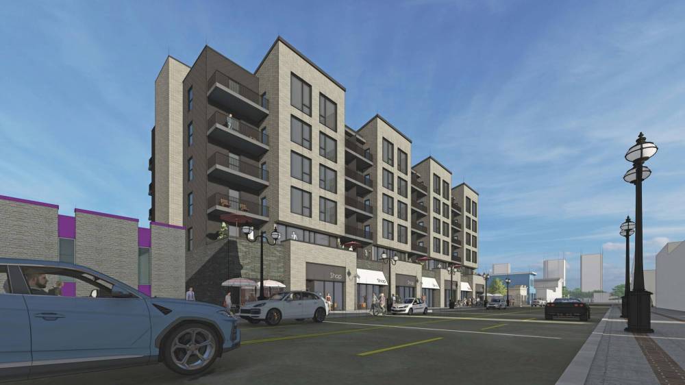 Landmark Planning and Design
A new proposal calls to create a six-storey building with 90 “dwelling units” and seven ground-floor commercial units facing Osborne.