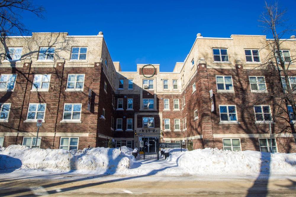 In 2019, the McDonald Grain Company Ltd. — Stefanson is listed as a director — sold The Ritz apartment block at 859 Grosvenor Ave. for $7 million and failed to disclose it. (Mikaela MacKenzie / Winnipeg Free Press)