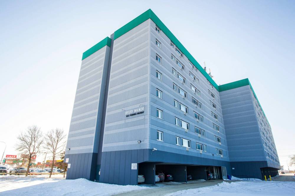 In 2019, the McDonald Grain Company Ltd. — Stefanson is listed as a director — sold Drury Manor at 1833 Pembina Hwy. for $22.5 million. (Mikaela MacKenzie / Winnipeg Free Press)