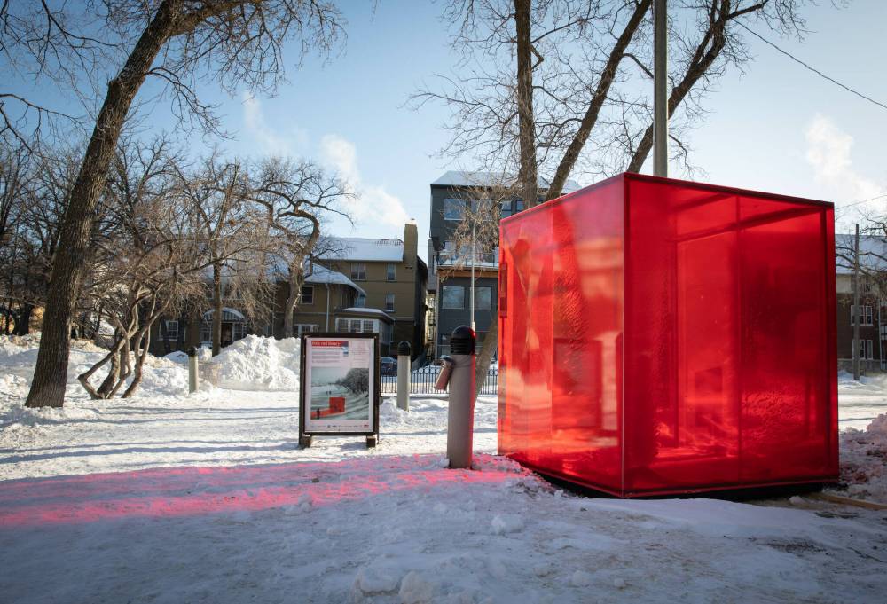 The Little Red Library at Hugo Park was damaged by arson in May of last year.  (Jessica Lee / Winnipeg Free Press)
