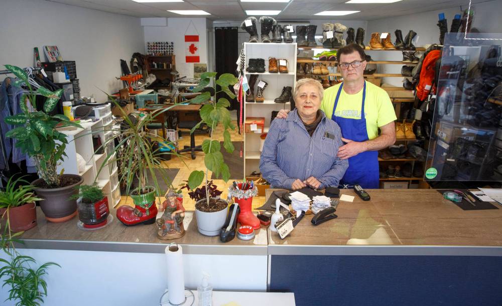MIKE DEAL / WINNIPEG FREE PRESS
In 2016, Genoveva Karapeneva and Nikolay Karapenev moved from Bulgaria to Winnipeg, where their only daughter (and only grandson) were already living. The couple had been in the shoe-repair biz for most of their working lives already, so after spending close to a year learning how to speak English, they opened a shop in Old St. Vital and, during the height of the pandemic, got their Canadian citizenship during a Zoom ceremony.