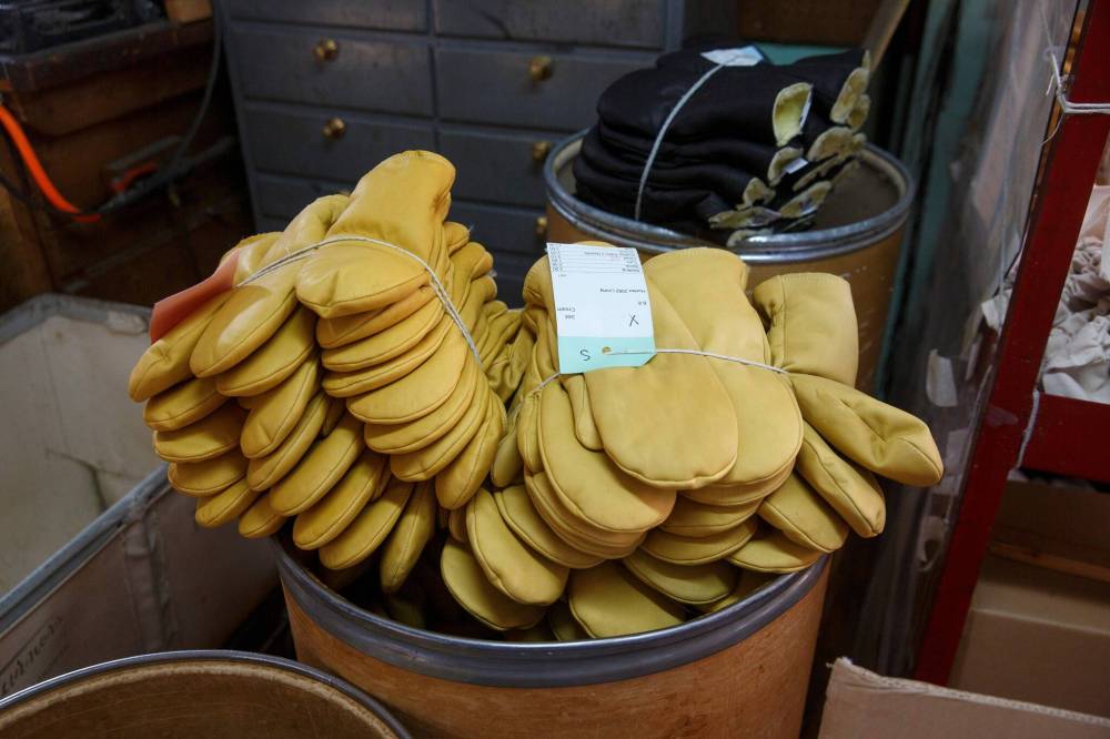 MIKE DEAL / WINNIPEG FREE PRESSFinished mitts await shipment.
