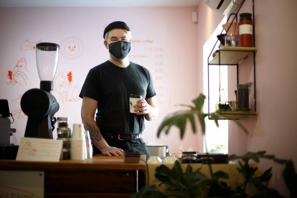 MIKE DEAL / WINNIPEG FREE PRESS
“I think it’s important for people to know the kind of people that run the businesses that they’re taking part in, and we’re not afraid to put ourselves out there in that regard. But it’s also not fully about that, it’s a little bit of both,” said Jordan Cayer, owner of Never Better Coffee.