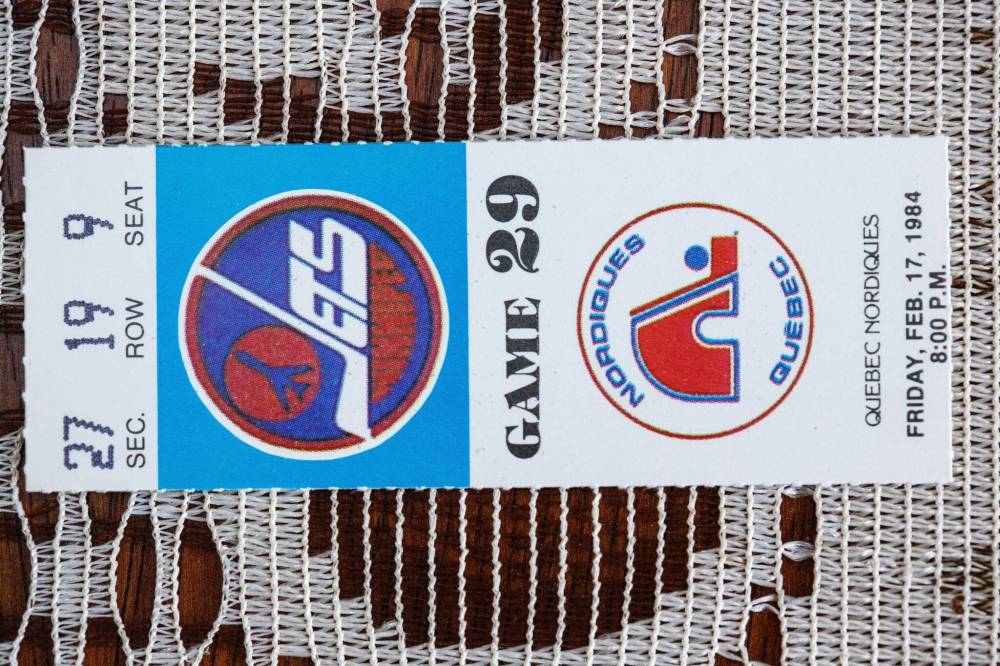 MIKE DEAL / WINNIPEG FREE PRESS A ticket from 1984.