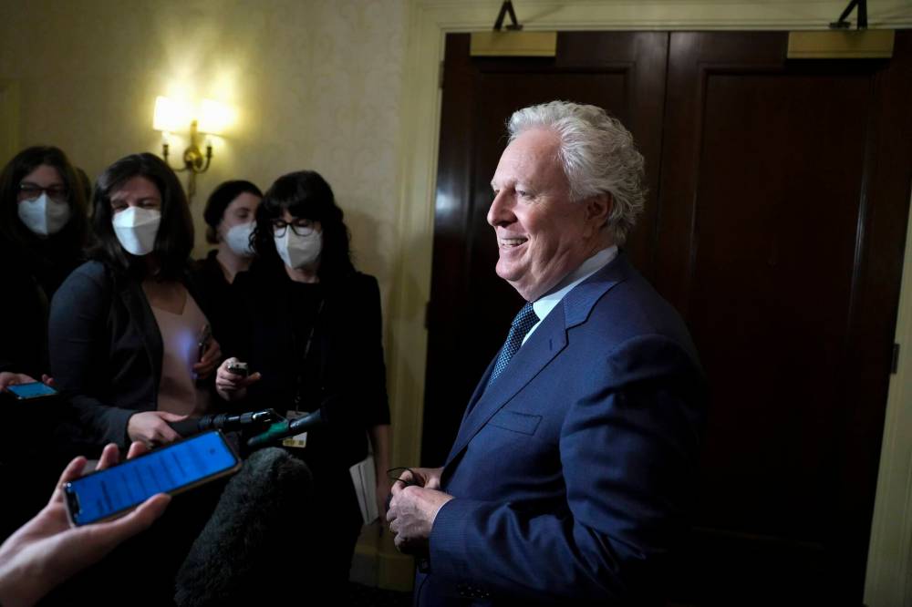 JUSTIN TANG / THE CANADIAN PRESS
Former Quebec premier and onetime leader of the federal Progressive Conservative party Jean Charest’s entry into the race to lead the CPC is bad news for Prime Minister Justin Trudeau.