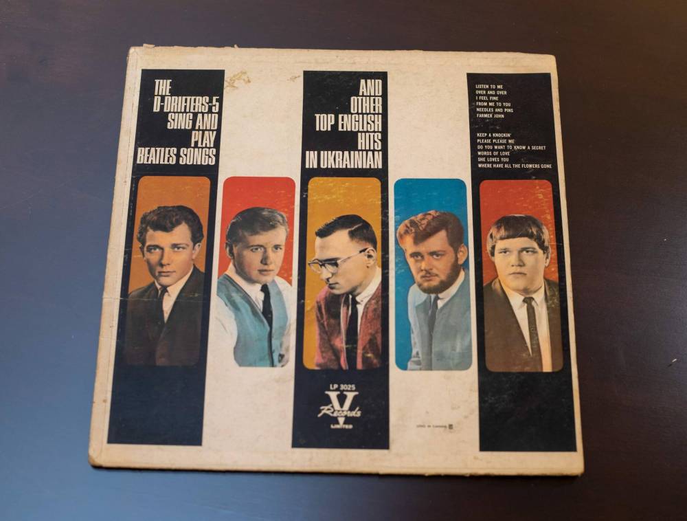 JESSICA LEE / WINNIPEG FREE PRESS Records from collector Ben Century’s collection are photographed on March 11, 2022. Century collects albums released on the V-Records label, a Winnipeg-based label that operated from 1962 to the mid 1970s. The label concentrated on Ukrainian-Canadian acts almost exclusively. Reporter: Dave
