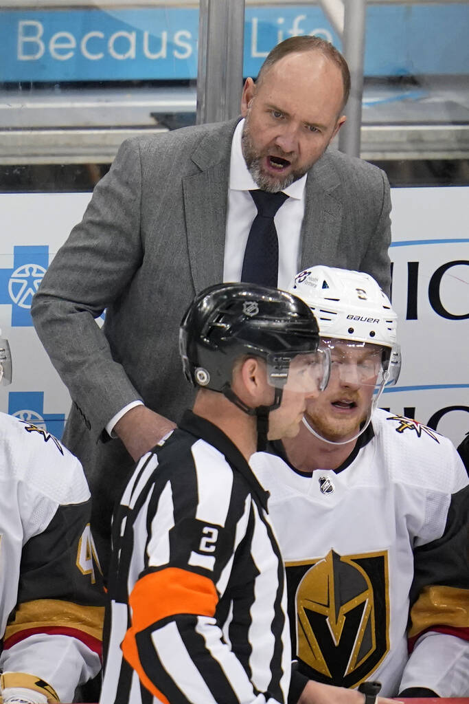 GENE J. PUSKAR / ASSOCIATED PRESS PHOTO
Vegas Golden Knights coach Peter DeBoer.