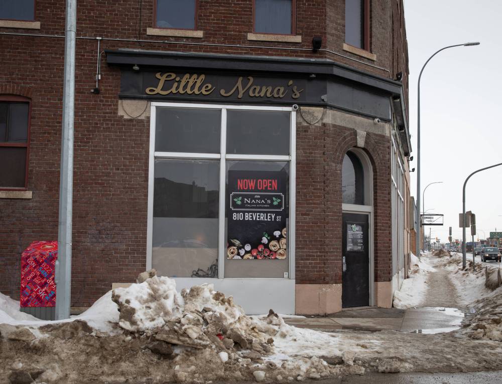 JESSICA LEE / WINNIPEG FREE PRESS
Little Nana’s Italian Kitchen at 810 Beverley St.