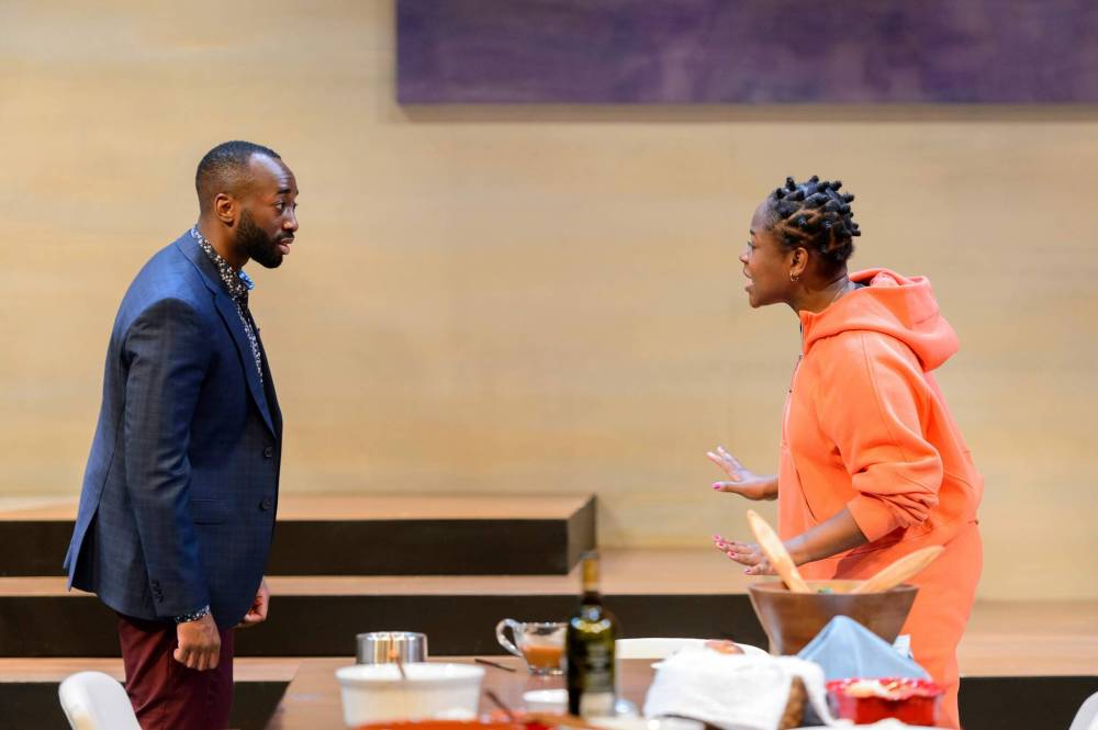 Dylan Hewlett photo
Kwaku Adu-Poku, left, and Emerjade Simms play squabbling siblings Mark and Jule.