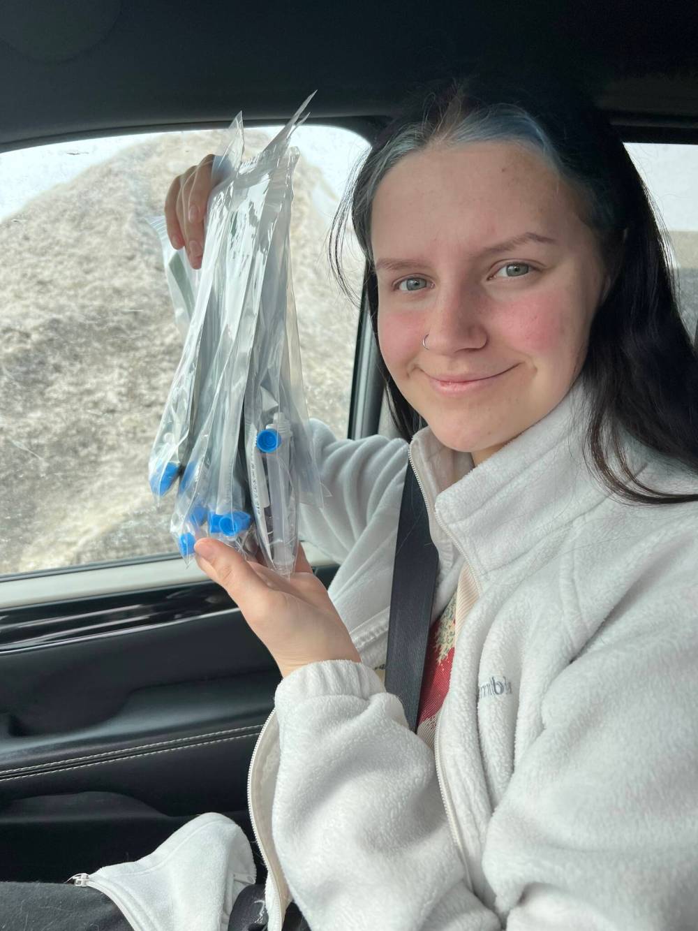 SUPPLIED
Winnipegger Nicole Woelke’s daughter Ella picked up rapid tests at various locations the city in one trip, so they wouldn’t have to go out repeatedly.