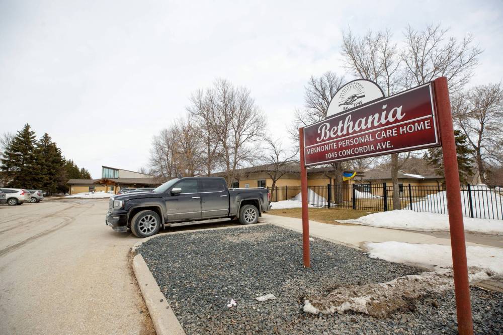 Bethania Mennonite Personal Care Home is battling a COVID outbreak. (Mike Deal / Winnipeg Free Press)