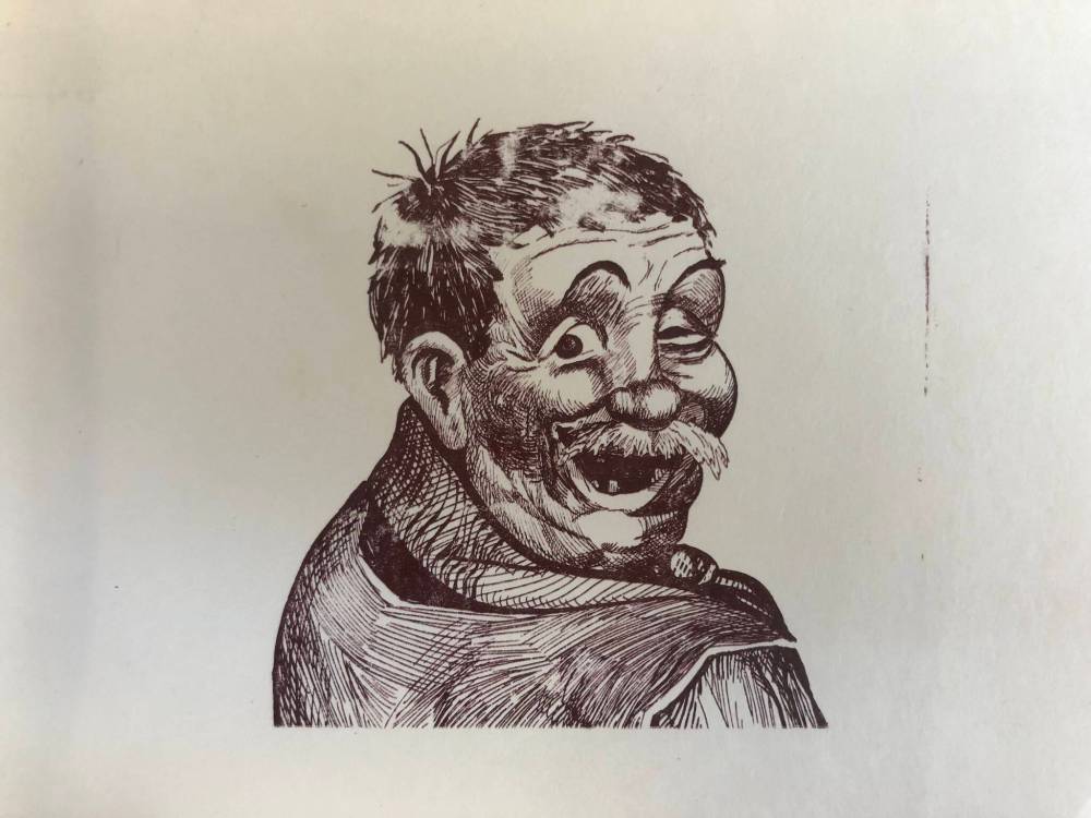 SuppliedA later drawing of Shteef Tabachniuk, a lovable oaf who gave Ukrainians laughter as they settled in a new country.