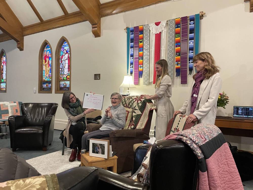 SUPPLIED
Betty Sanguin on what she called her ‘special day’ in March at Churchill Park United Church, the first of 919 medically assisted deaths in Manitoba to take place in a church.
