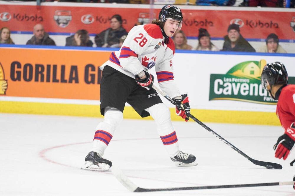 Ice head coach James Patrick, who played 21 seasons on big-league blue-lines, said Geekie has shown some similarities to Joe Thornton. (Geoff Robins / Canadian Press files)