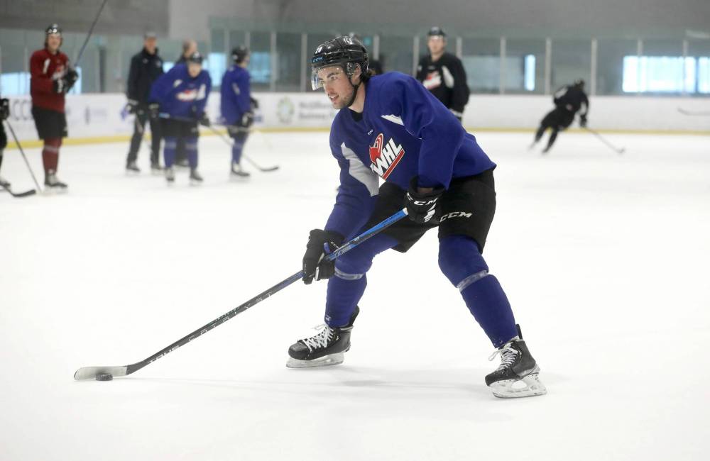 RUTH BONNEVILLE / WINNIPEG FREE PRESS
Jack Finley is one of two players on the Winnipeg Ice who have playoff experience in the WHL.