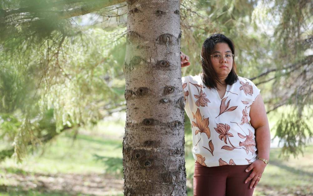 Gretchen Marasigan-Esteva says she will eventually return to her job. (Ruth Bonneville / Winnipeg Free Press)