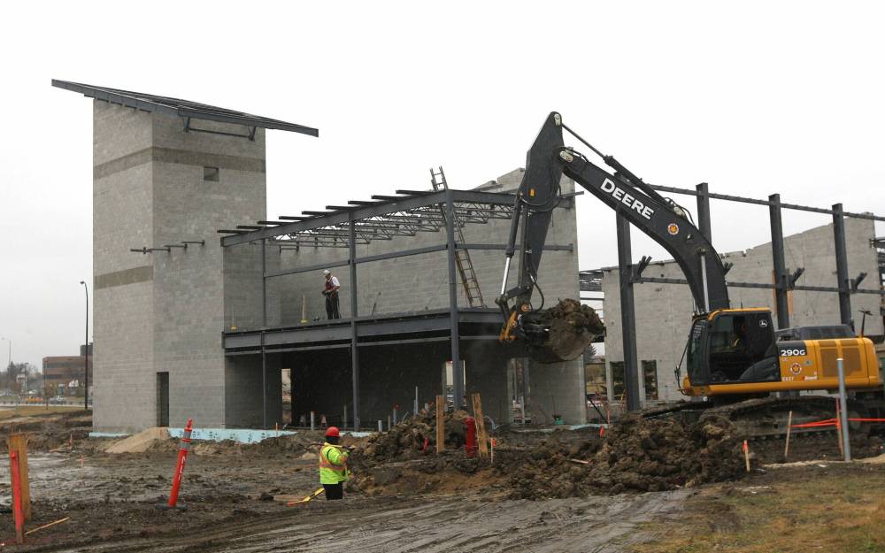 Station No. 11 under construction at 1705 Portage Ave. in 2012. (Joe Bryksa / Winnipeg Free Press files)